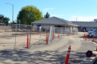 Despite the times, work continues on the Lemoore Police Department's call center, going up adjacent to the local police headquarters.